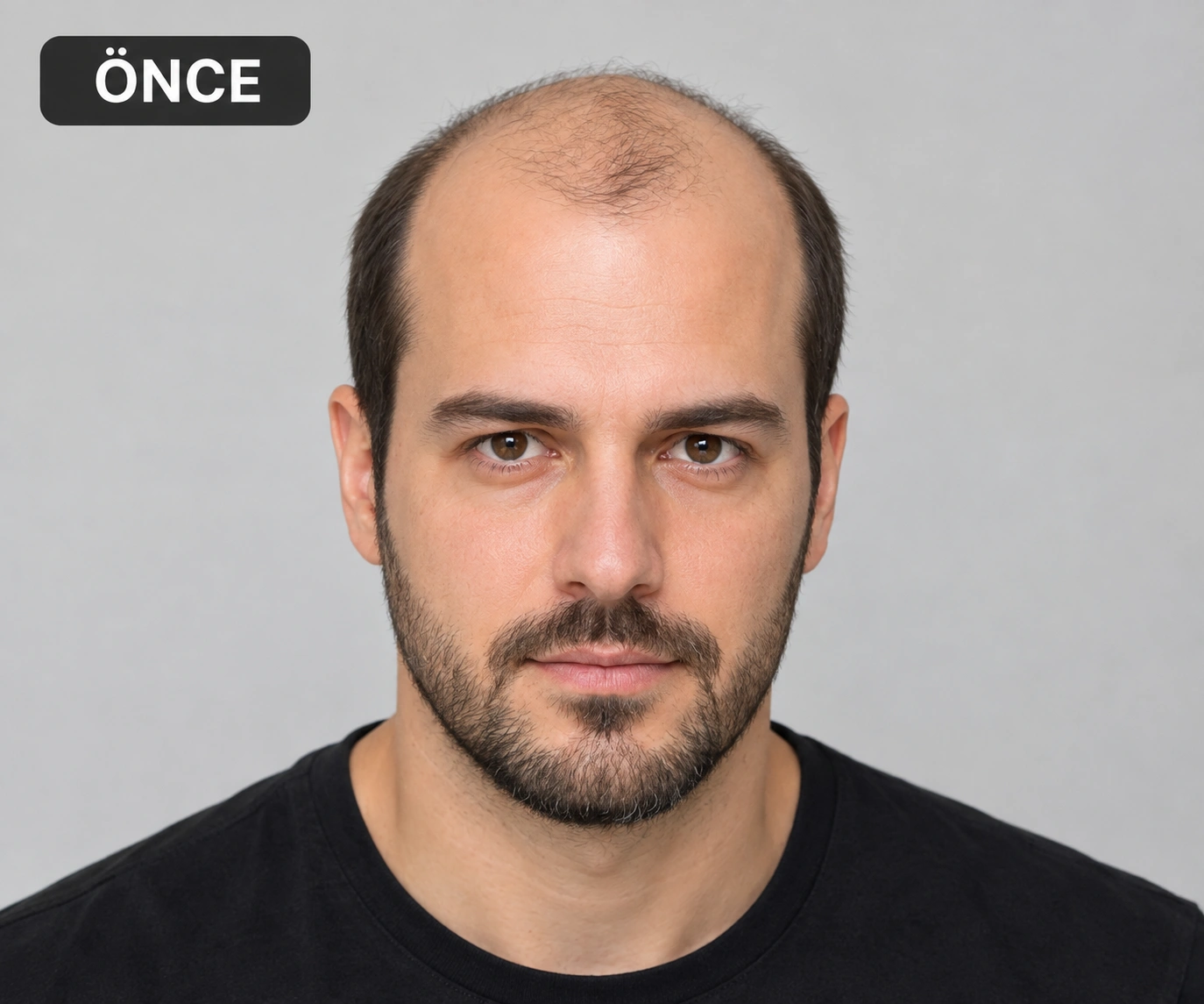 Protez Saç Öncesi ve Sonrası — öncesi