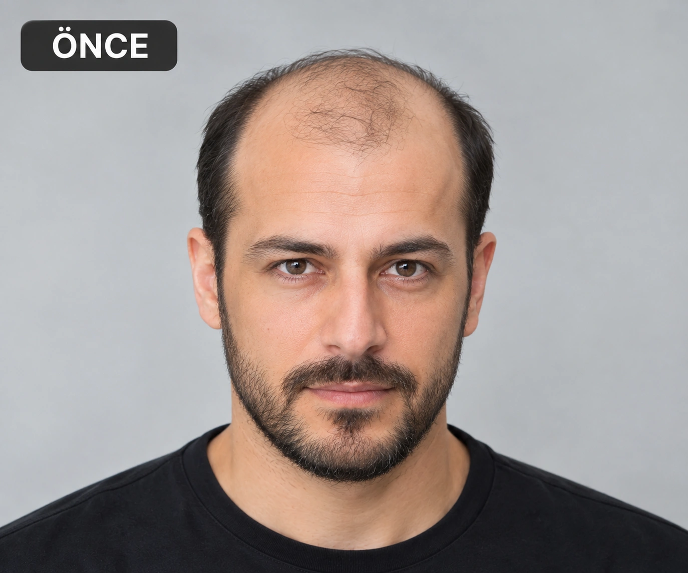 Protez Saç Öncesi ve Sonrası — öncesi